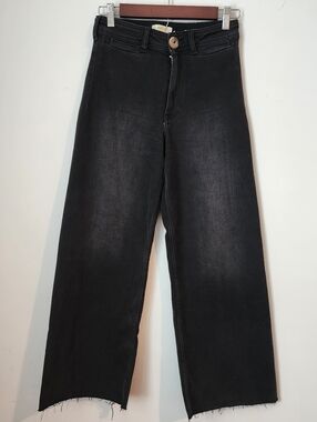 Maeve By Anthropologie, Black Wide-Leg Jeans, Size 27